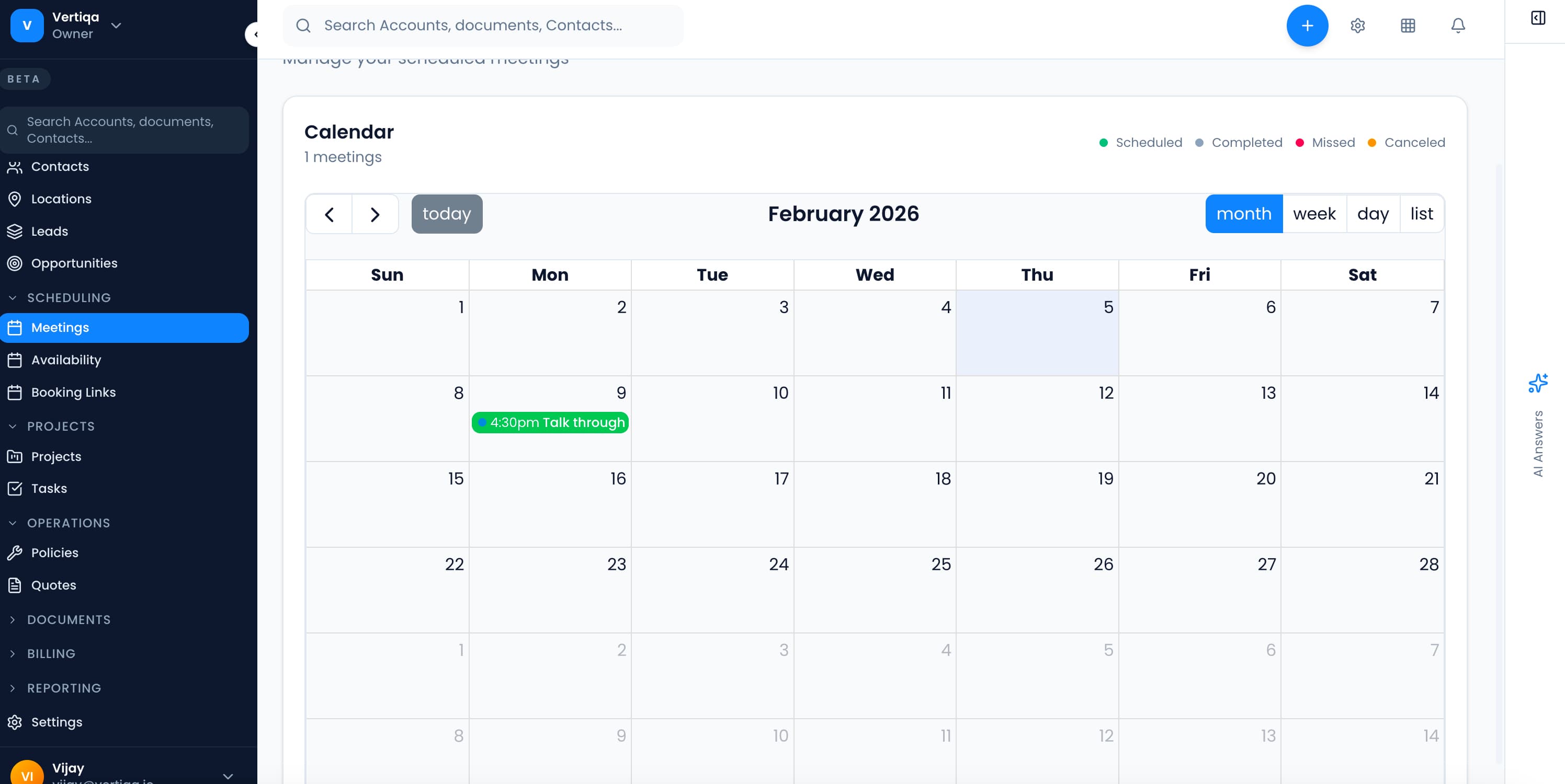 Life insurance agency dashboard overview